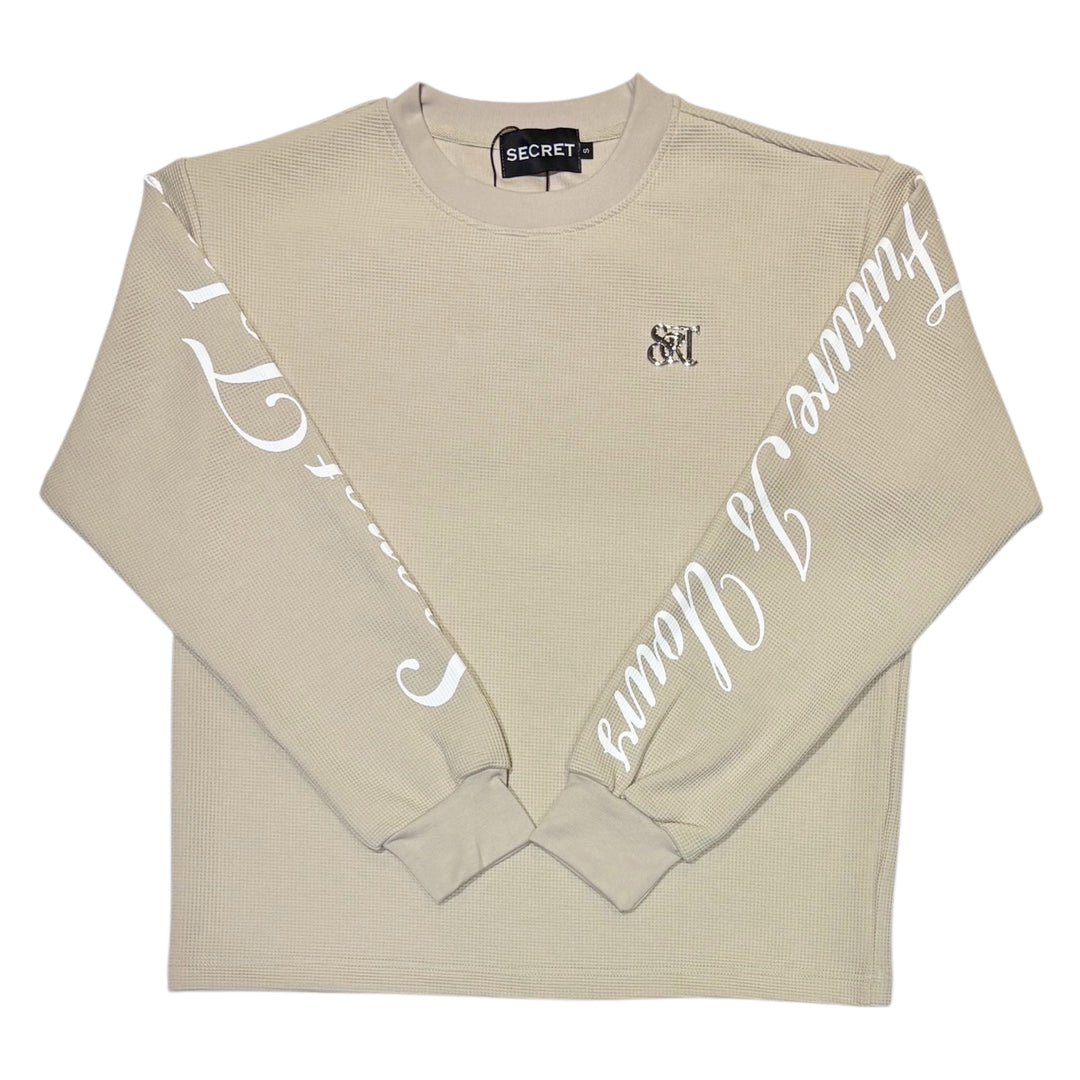 SECRET WAFFLE KNIT BEIGE